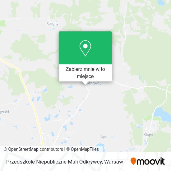 Mapa Przedszkole Niepubliczne Mali Odkrywcy