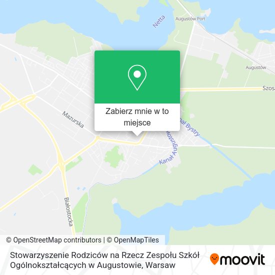 Mapa Stowarzyszenie Rodziców na Rzecz Zespołu Szkół Ogólnokształcących w Augustowie