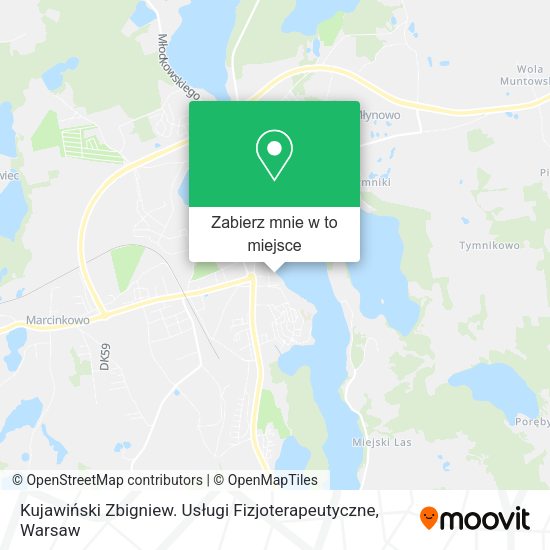 Mapa Kujawiński Zbigniew. Usługi Fizjoterapeutyczne