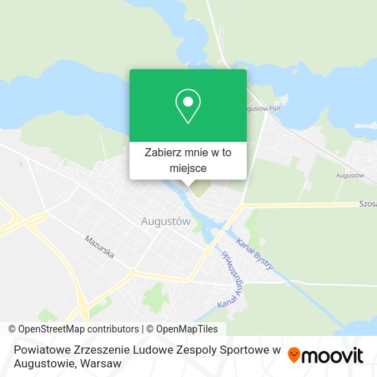 Mapa Powiatowe Zrzeszenie Ludowe Zespoly Sportowe w Augustowie