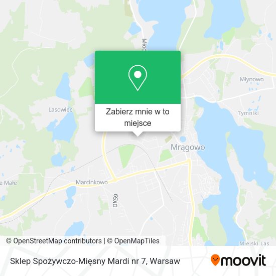 Mapa Sklep Spożywczo-Mięsny Mardi nr 7