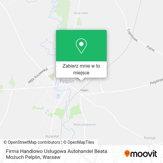 Mapa Firma Handlowo Usługowa Autohandel Beata Możuch Pelplin