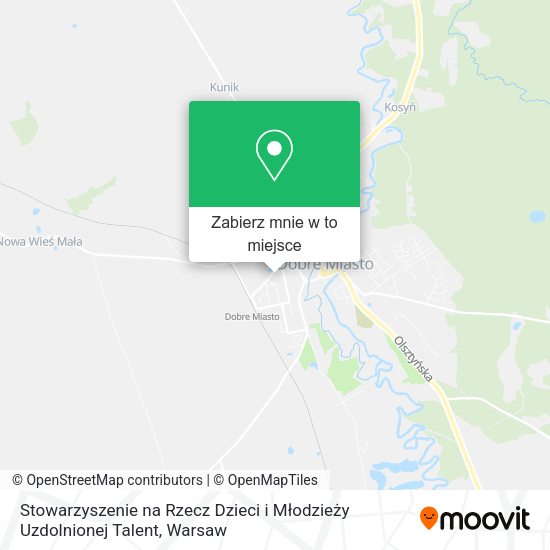 Mapa Stowarzyszenie na Rzecz Dzieci i Młodzieży Uzdolnionej Talent