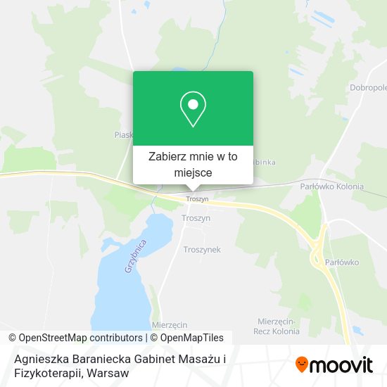 Mapa Agnieszka Baraniecka Gabinet Masażu i Fizykoterapii