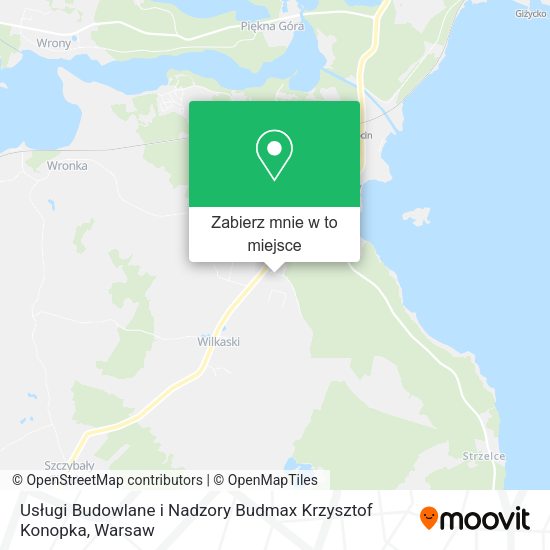 Mapa Usługi Budowlane i Nadzory Budmax Krzysztof Konopka