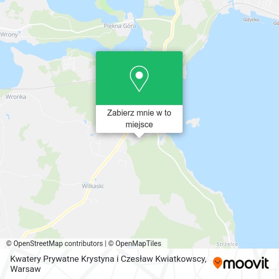 Mapa Kwatery Prywatne Krystyna i Czesław Kwiatkowscy