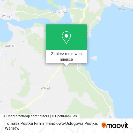 Mapa Tomasz Pestka Firma Handlowo-Usługowa Pestka