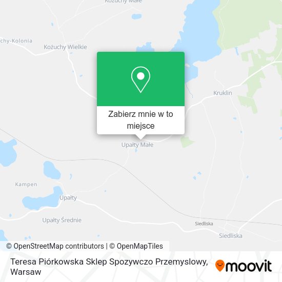 Mapa Teresa Piórkowska Sklep Spozywczo Przemyslowy