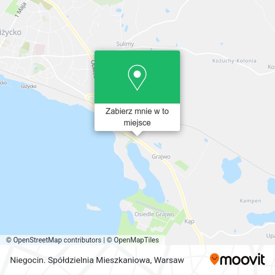 Mapa Niegocin. Spółdzielnia Mieszkaniowa