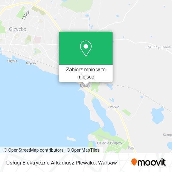 Mapa Usługi Elektryczne Arkadiusz Plewako