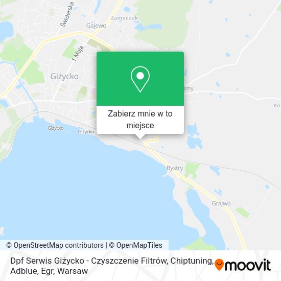 Mapa Dpf Serwis Giżycko - Czyszczenie Filtrów, Chiptuning, Adblue, Egr