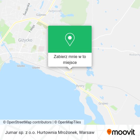 Mapa Jumar sp. z o.o. Hurtownia Mrożonek