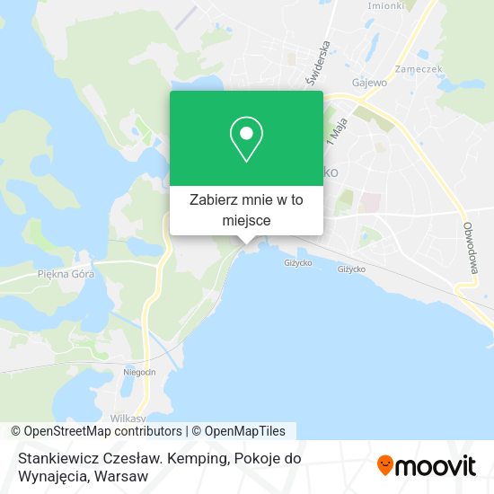 Mapa Stankiewicz Czesław. Kemping, Pokoje do Wynajęcia