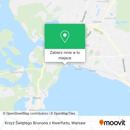 Mapa Krzyż Świętego Brunona z Kwerfurtu