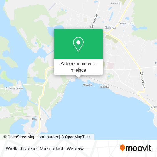 Mapa Wielkich Jezior Mazurskich