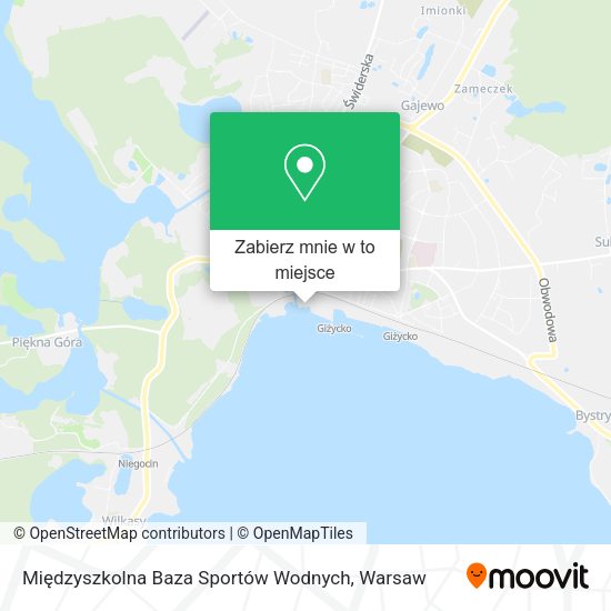 Mapa Międzyszkolna Baza Sportów Wodnych