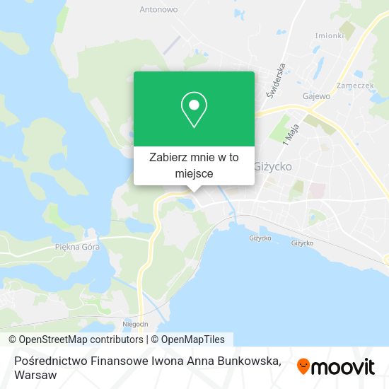 Mapa Pośrednictwo Finansowe Iwona Anna Bunkowska