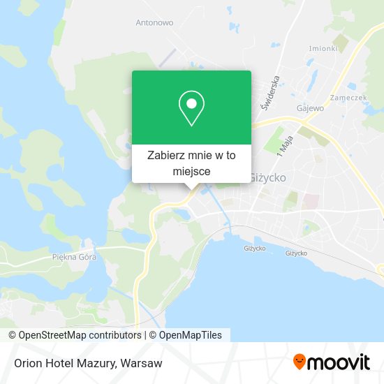 Mapa Orion Hotel Mazury