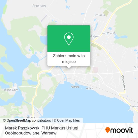 Mapa Marek Paszkowski PHU Markus Usługi Ogólnobudowlane