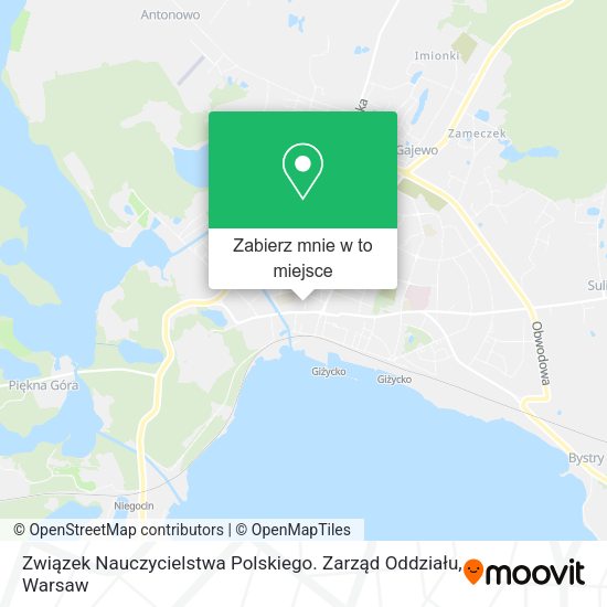 Mapa Związek Nauczycielstwa Polskiego. Zarząd Oddziału