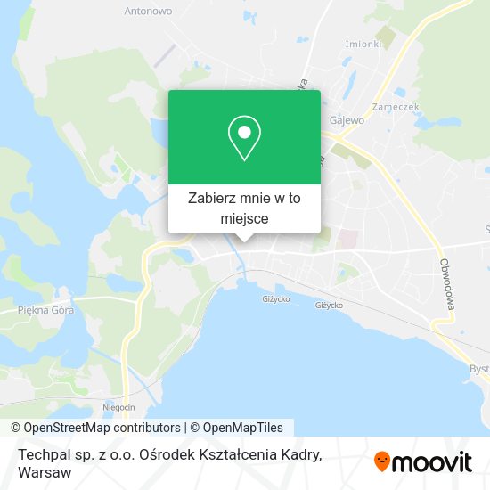 Mapa Techpal sp. z o.o. Ośrodek Kształcenia Kadry