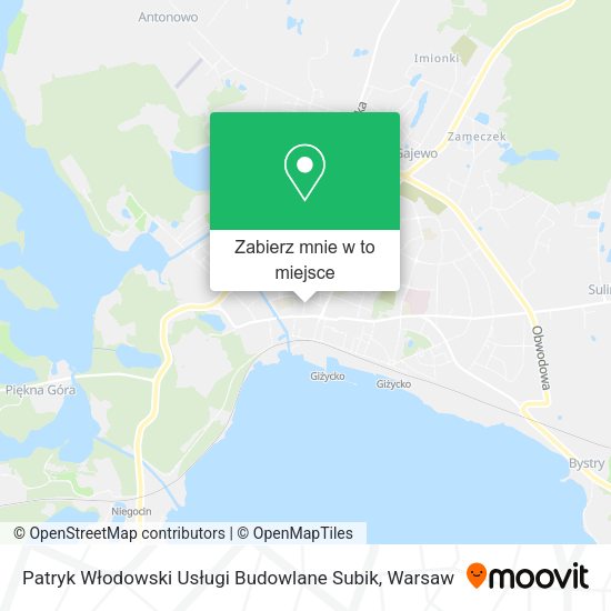 Mapa Patryk Włodowski Usługi Budowlane Subik