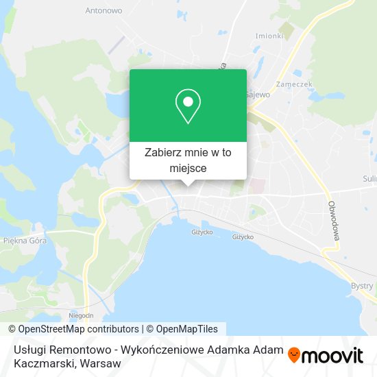 Mapa Usługi Remontowo - Wykończeniowe Adamka Adam Kaczmarski