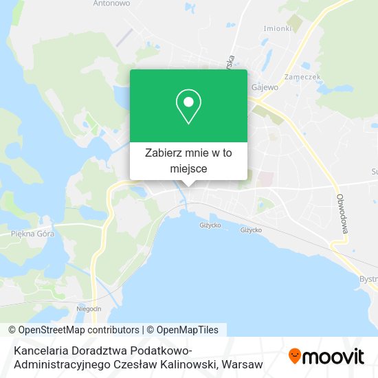 Mapa Kancelaria Doradztwa Podatkowo-Administracyjnego Czesław Kalinowski