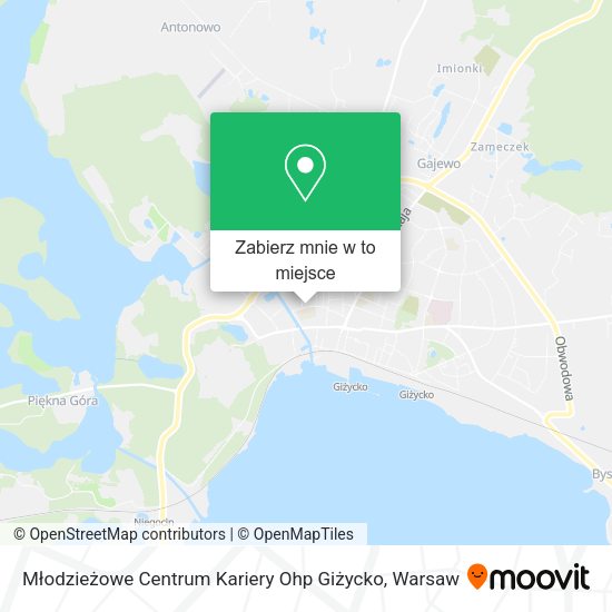 Mapa Młodzieżowe Centrum Kariery Ohp Giżycko