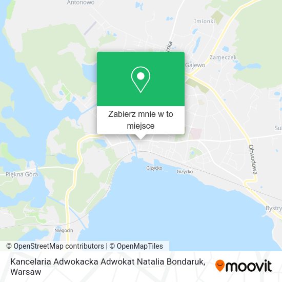 Mapa Kancelaria Adwokacka Adwokat Natalia Bondaruk