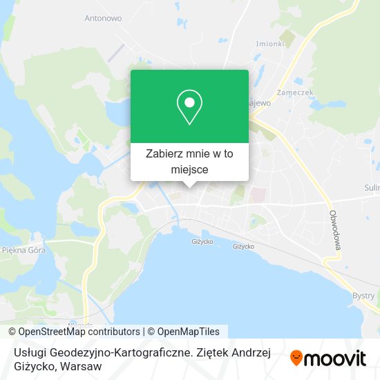 Mapa Usługi Geodezyjno-Kartograficzne. Ziętek Andrzej Giżycko