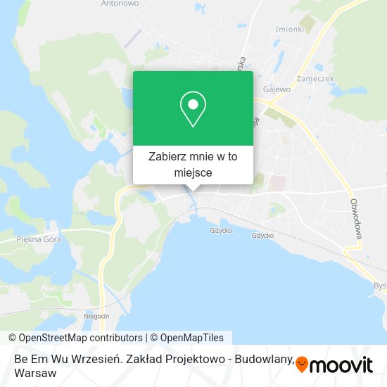 Mapa Be Em Wu Wrzesień. Zakład Projektowo - Budowlany