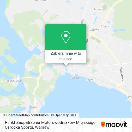 Mapa Punkt Zaopatrzenia Motorowodniaków Miejskiego Ośrodka Sportu