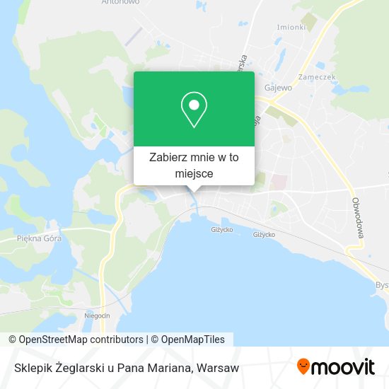 Mapa Sklepik Żeglarski u Pana Mariana