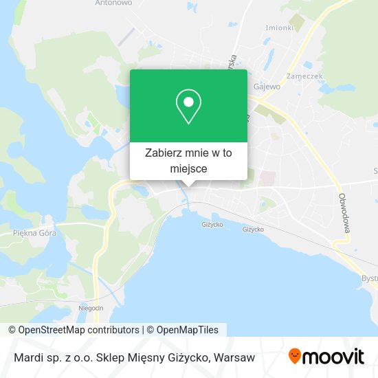 Mapa Mardi sp. z o.o. Sklep Mięsny Giżycko