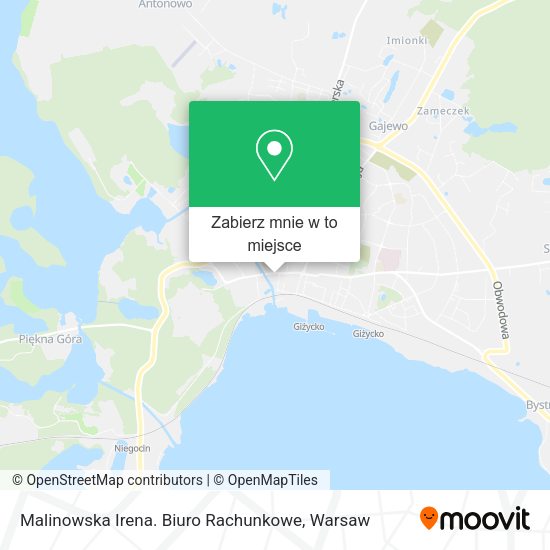 Mapa Malinowska Irena. Biuro Rachunkowe