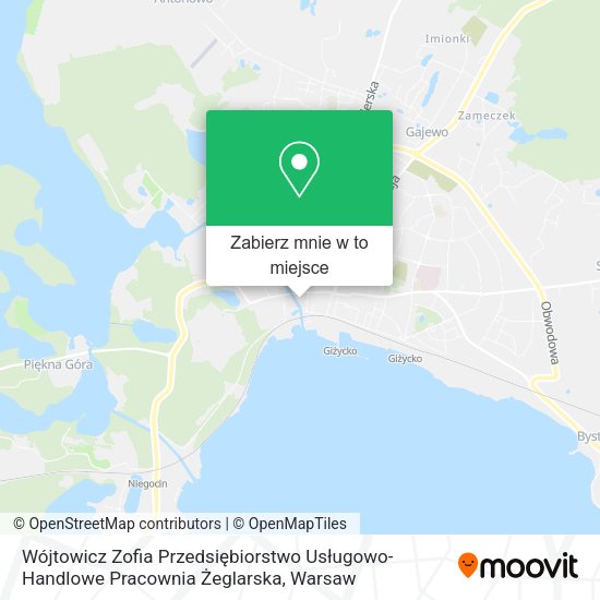 Mapa Wójtowicz Zofia Przedsiębiorstwo Usługowo-Handlowe Pracownia Żeglarska