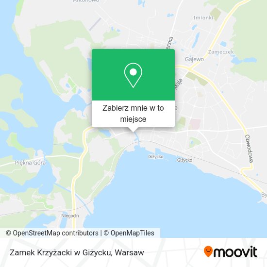 Mapa Zamek Krzyżacki w Giżycku