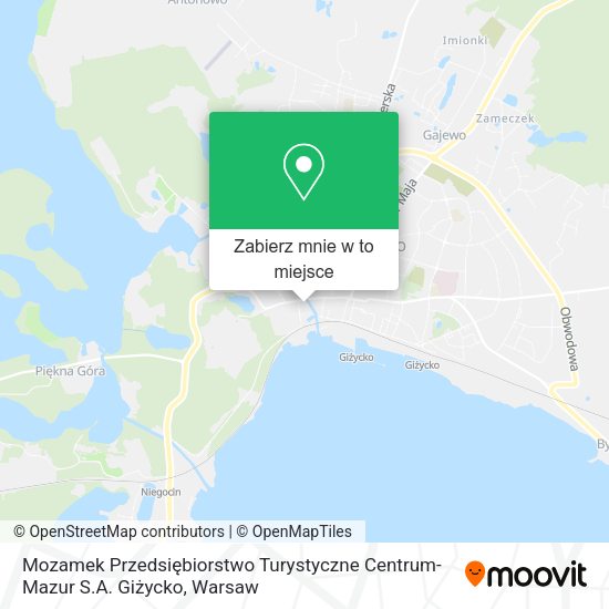 Mapa Mozamek Przedsiębiorstwo Turystyczne Centrum-Mazur S.A. Giżycko