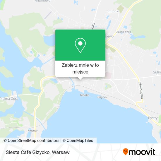 Mapa Siesta Cafe Giżycko