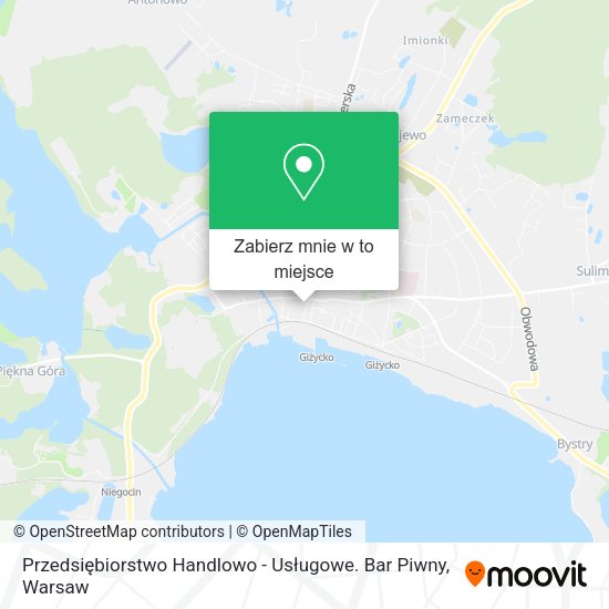 Mapa Przedsiębiorstwo Handlowo - Usługowe. Bar Piwny