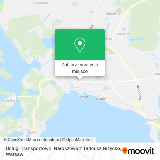 Mapa Usługi Transportowe. Naruszewicz Tadeusz Giżycko