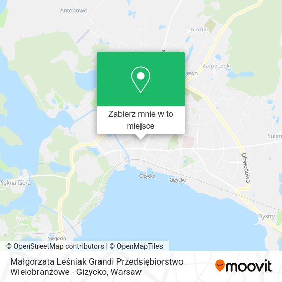 Mapa Małgorzata Leśniak Grandi Przedsiębiorstwo Wielobranżowe - Gizycko