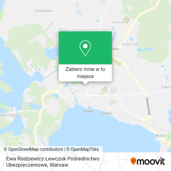 Mapa Ewa Rodziewicz-Lewczuk Pośrednictwo Ubezpieczeniowe