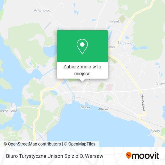 Mapa Biuro Turystyczne Unison Sp z o O