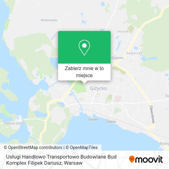 Mapa Usługi Handlowo Transportowo Budowlane Bud Komplex Filipek Dariusz