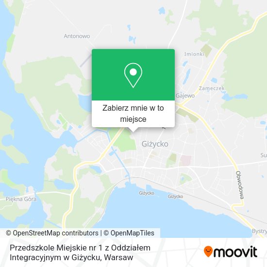 Mapa Przedszkole Miejskie nr 1 z Oddziałem Integracyjnym w Giżycku