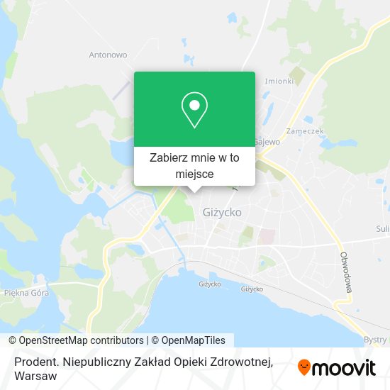 Mapa Prodent. Niepubliczny Zakład Opieki Zdrowotnej