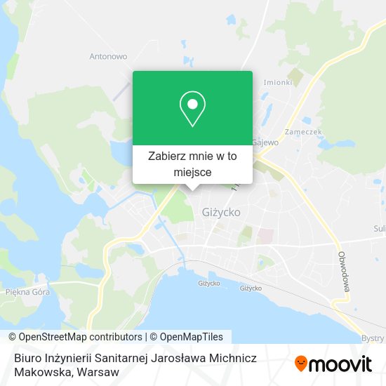 Mapa Biuro Inżynierii Sanitarnej Jarosława Michnicz Makowska