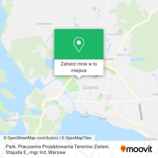 Mapa Park. Pracownia Projektowania Terenów Zieleni. Stajuda E., mgr Inż